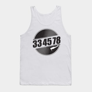 33 45 78 RPM Record & Vinyl Lovers Gift print Tank Top